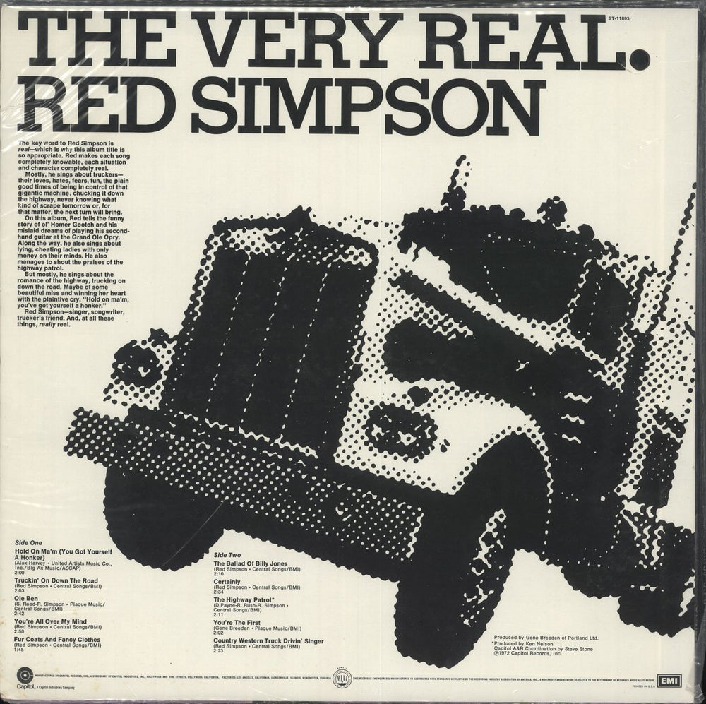 Red Simpson The Very Real Red Simpson US vinyl LP album (LP record)