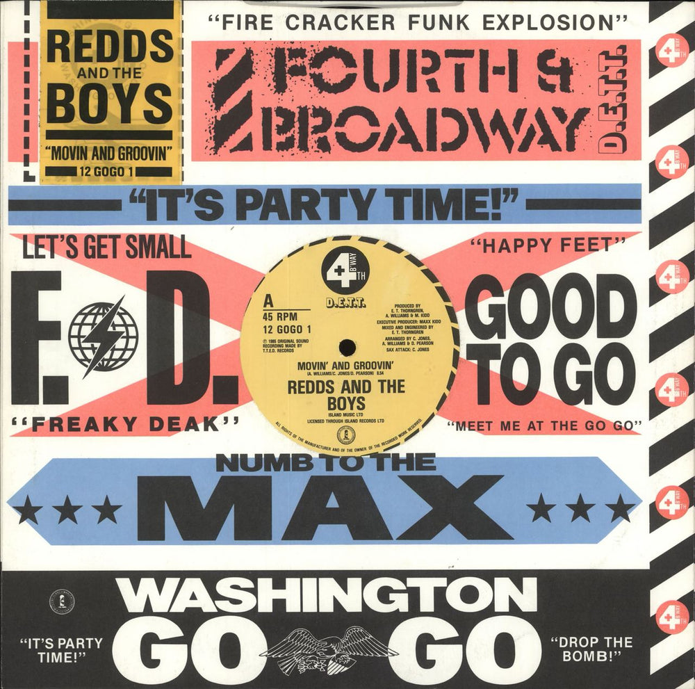 Redds And The Boys Movin' & Groovin' UK 12" vinyl single (12 inch record / Maxi-single) 12GOGO1