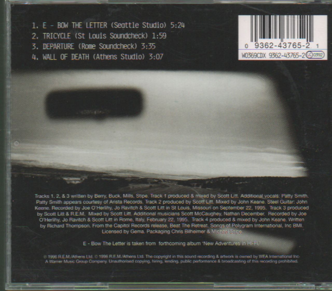 REM E-bow The Letter UK CD single (CD5 / 5") REMC5EB70936