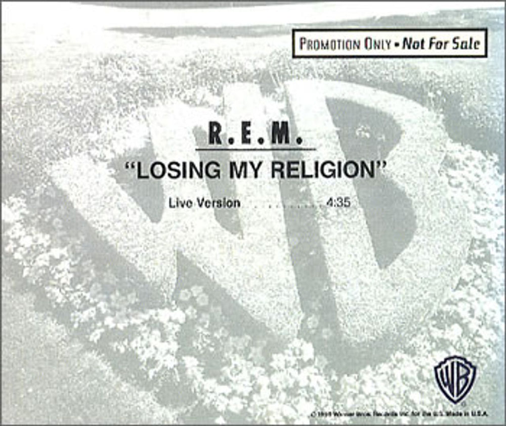 REM Losing My Religion - Live US Promo CD single (CD5 / 5") PRO-CD-4881