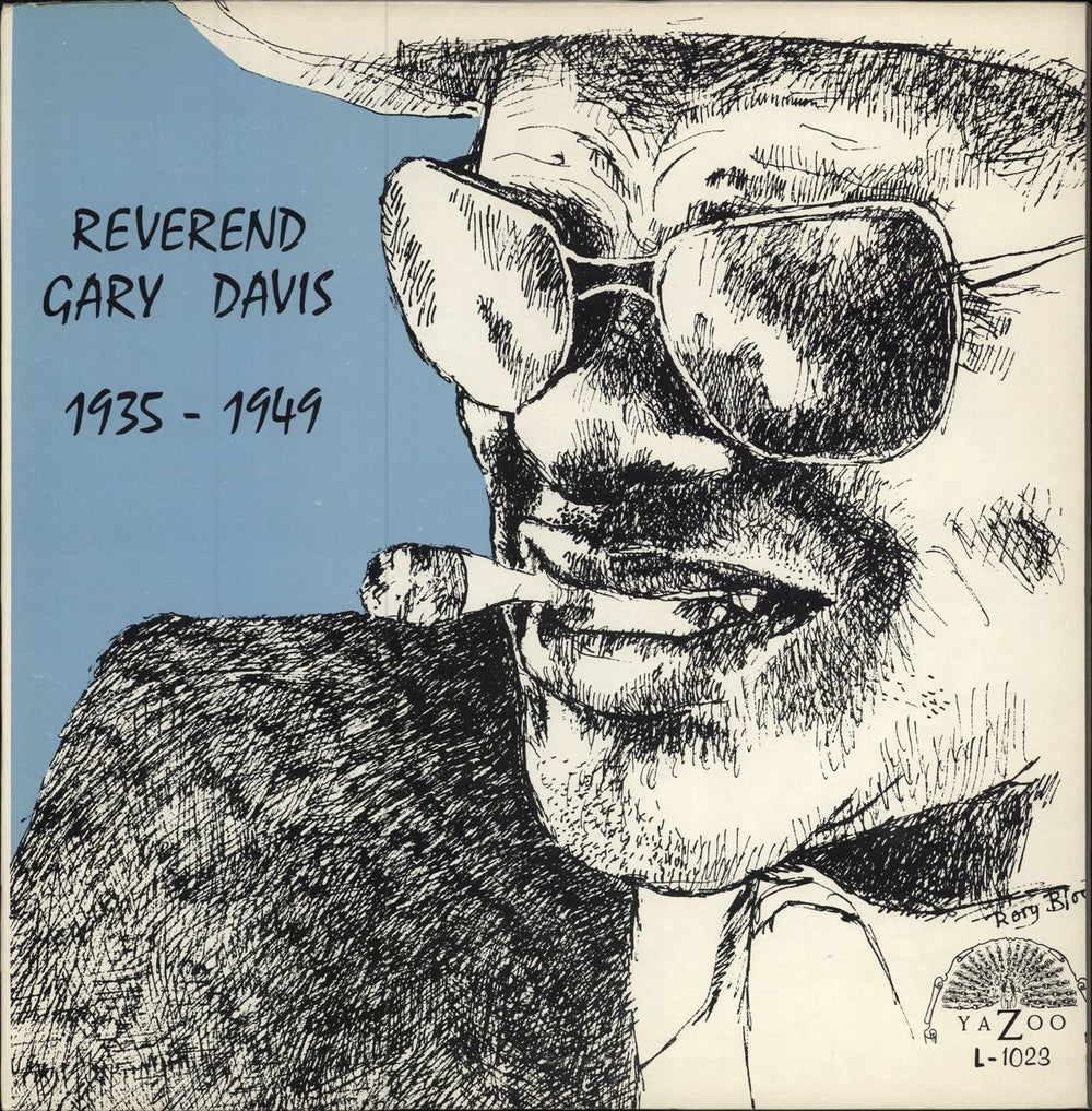 Rev. Gary Davis Reverend Gary Davis 1935 - 1949 - black/gold label US vinyl LP album (LP record) L-1023