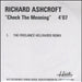 Richard Ashcroft Check The Meaning UK CD-R acetate CD-R ACETATE