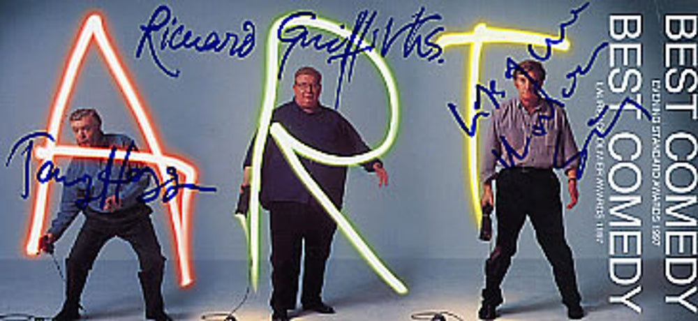 Richard Griffiths ART - Autographed Publicity Postcard UK Promo memorabilia AUTOGRAPHED POSTCARD