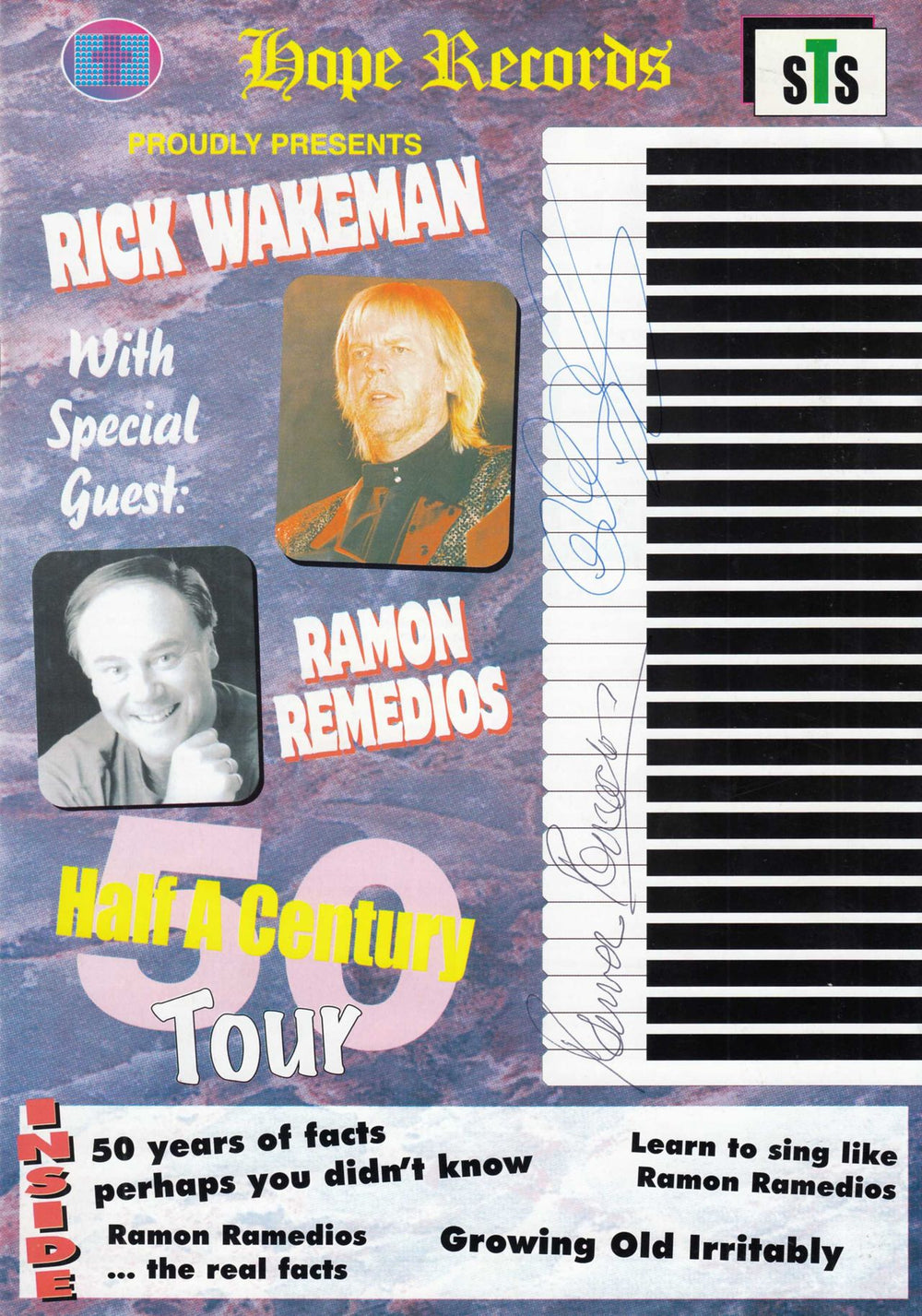 Rick Wakeman Half A Century Tour - Autographed UK tour programme SIGNED PROGRAMME