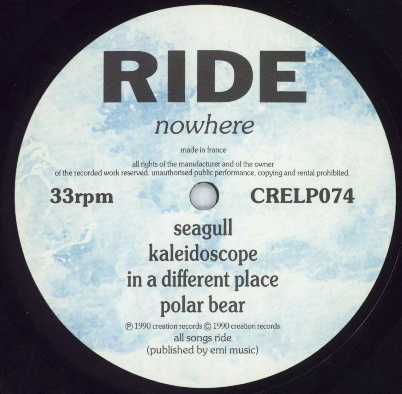 RIDE NOWHERE Creation Records CREL