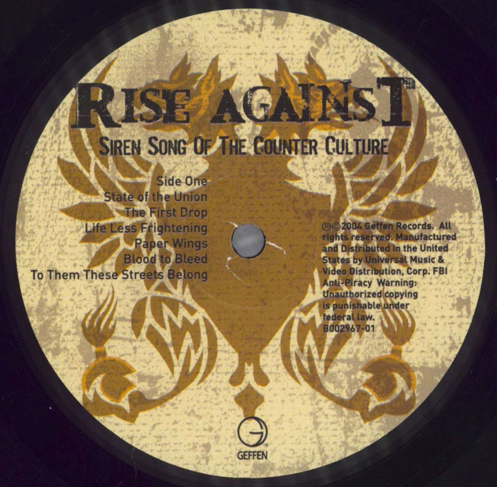 Rise Against Siren Song Of The Counter Culture US vinyl LP album (LP record) X1SLPSI823873