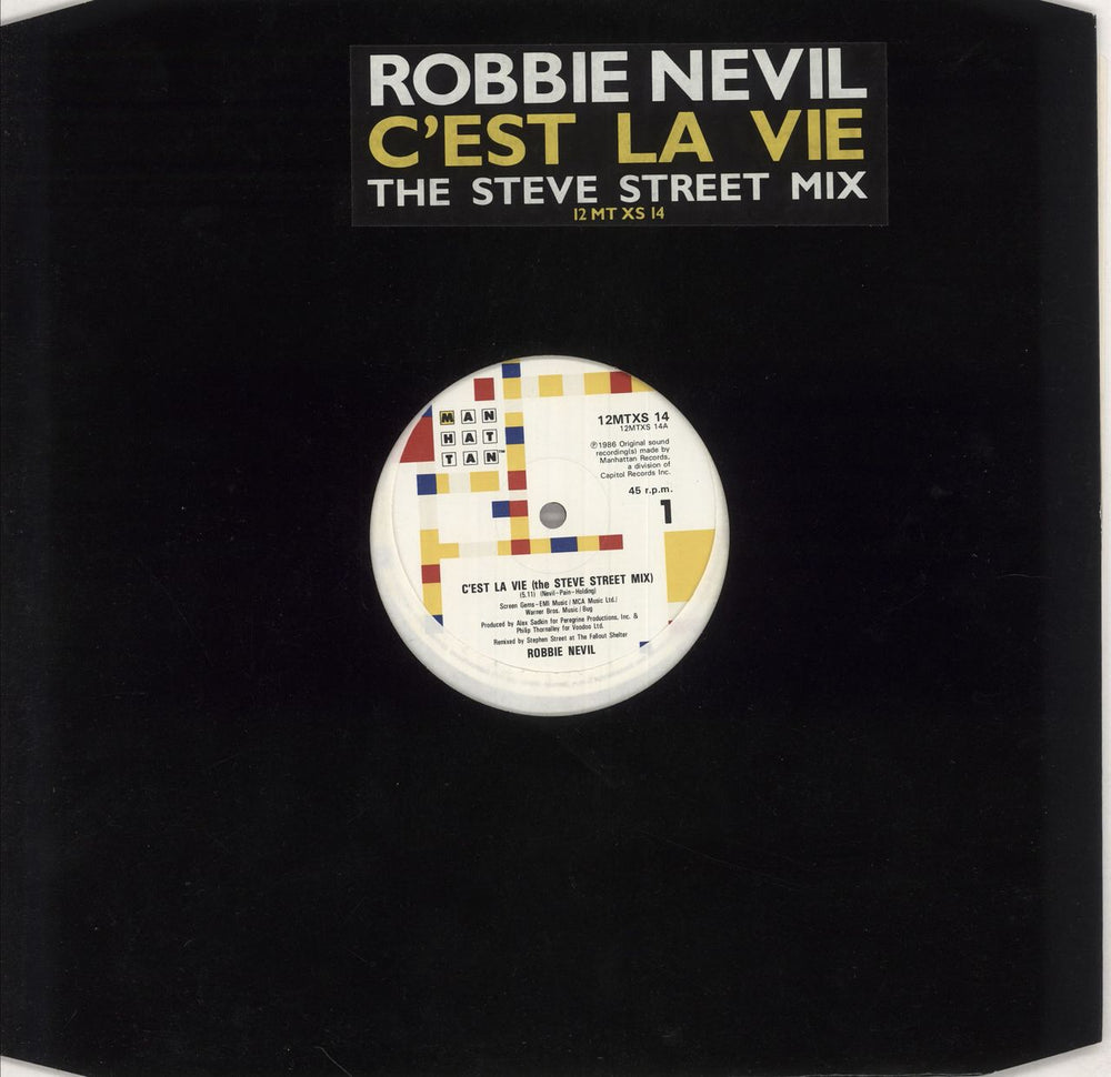 Robbie Nevil C'est La Vie UK 12" vinyl single (12 inch record / Maxi-single) 12MTXS14