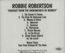 Robbie Robertson Contact From The Underworld Of Redboy US Promo CD-R acetate RRNCRCO108276
