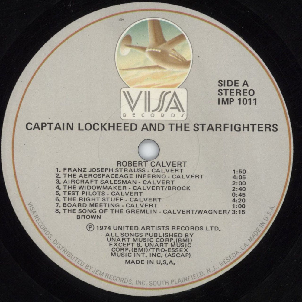 Robert Calvert Captain Lockheed And The Starfighters - Open Shrink US vinyl LP album (LP record) CLVLPCA809316