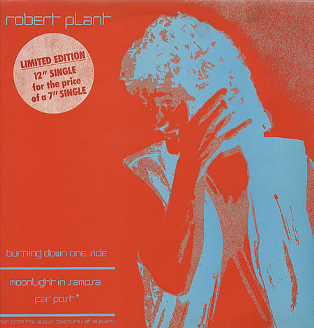 Robert Plant Burning Down One Side UK 12" vinyl single (12 inch record / Maxi-single) SSK19429T