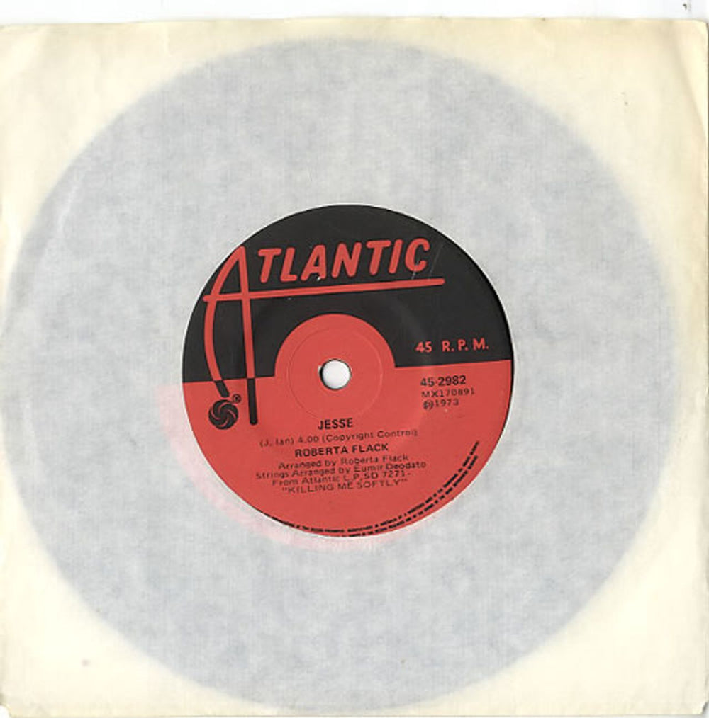 Roberta Flack Jesse Australian 7" vinyl single (7 inch record / 45) 45-2982