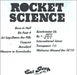 Rocket Science Welcome Aboard The 3C10' UK Promo CD-R acetate CD-R ACETATE