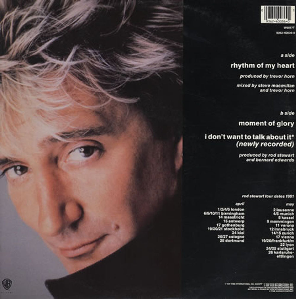 Rod Stewart Rhythm Of My Heart UK 12" vinyl single (12 inch record / Maxi-single) ROD12RH55044