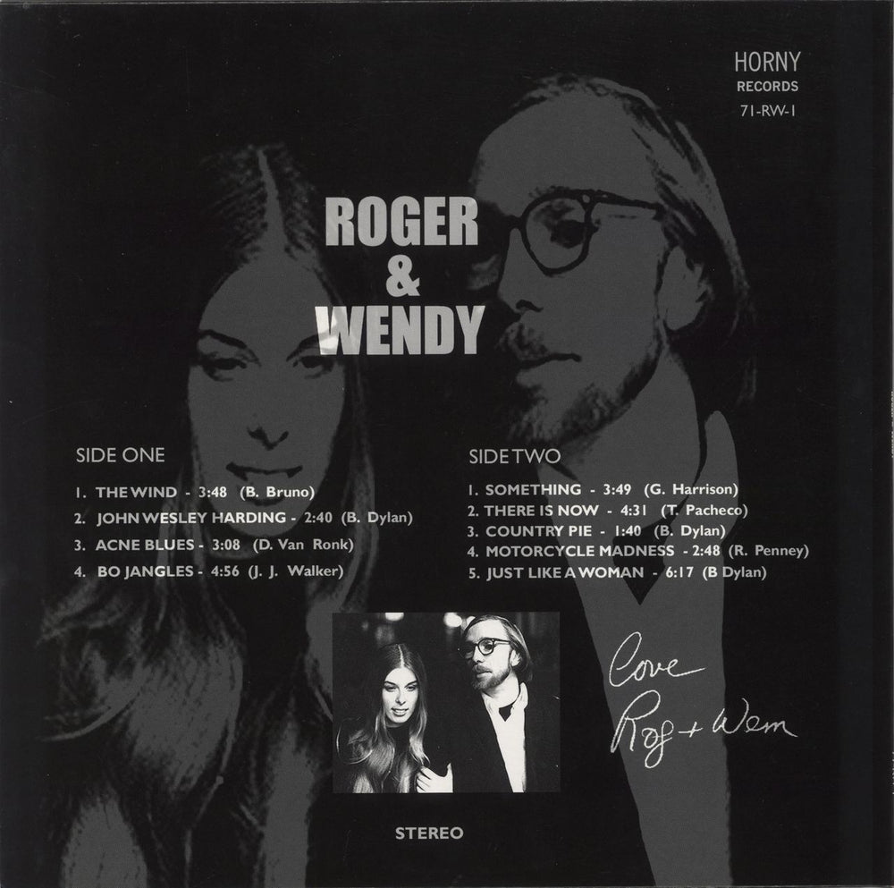 Roger & Wendy Love Roger & Wendy UK vinyl LP album (LP record)