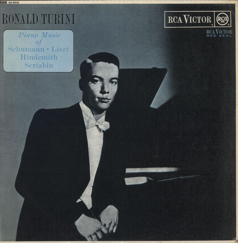 Ronald Turini Piano Music Of Schumann, Liszt, Hindemith, Scriabin UK vinyl LP album (LP record) SB-6630