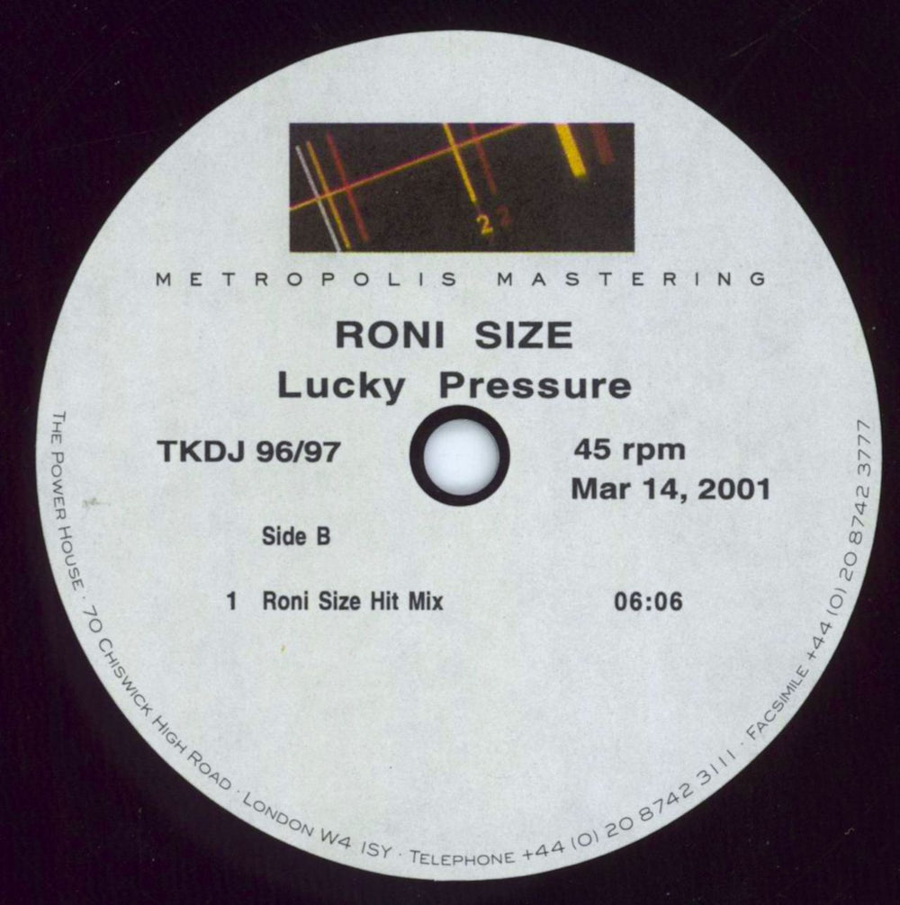 Roni Size Reprazent Lucky Pressure UK acetate
