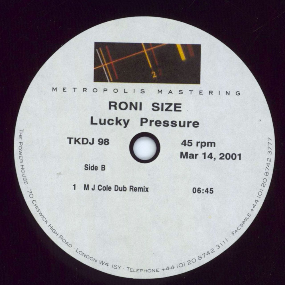 Roni Size Reprazent Lucky Pressure UK acetate
