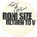 Roni Size Reprazent Return To V - Autographed UK Promo memorabilia SIGNED SLIPMAT