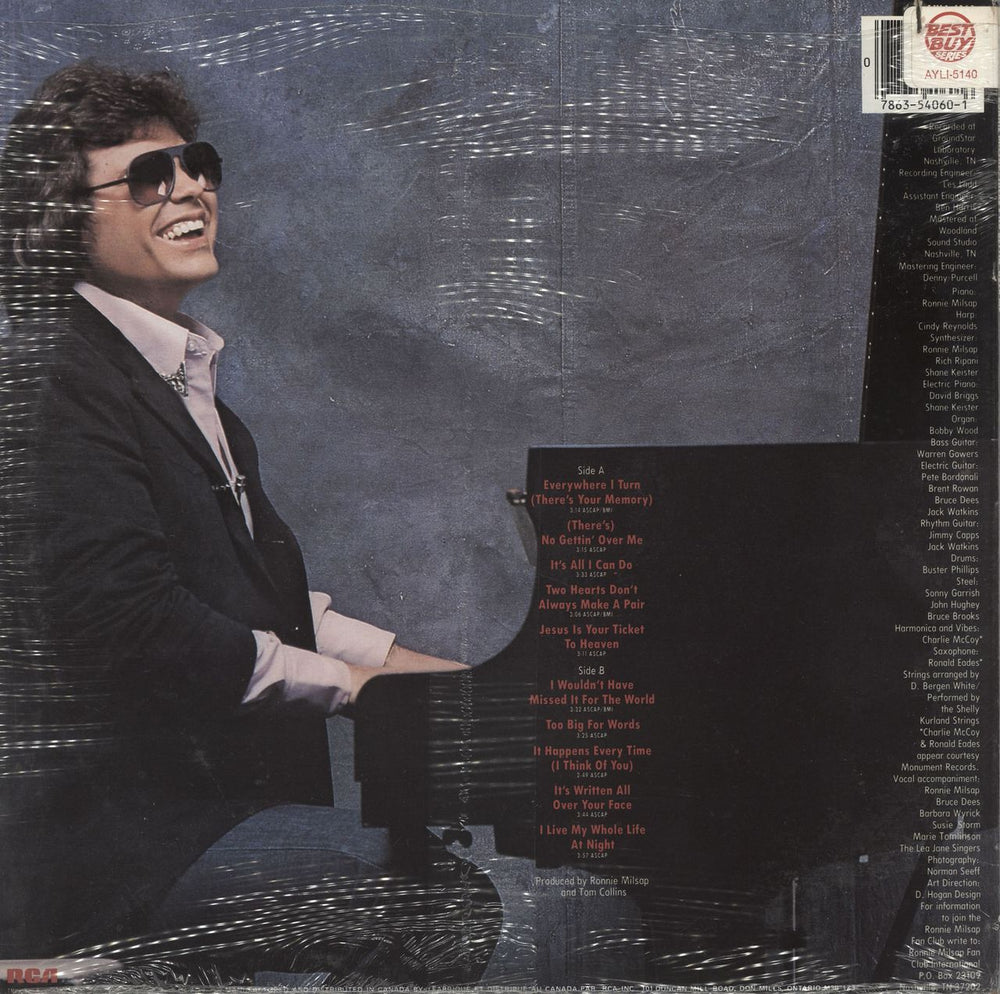 Ronnie Milsap There's No Gettin' Over Me US vinyl LP album (LP record)