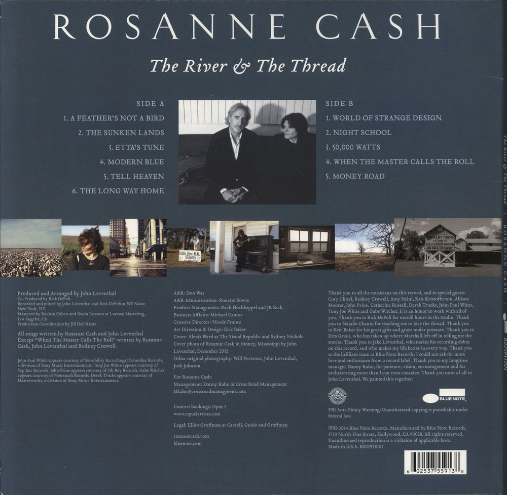 Rosanne Cash The River & The Thread US vinyl LP album (LP record) 602537559138