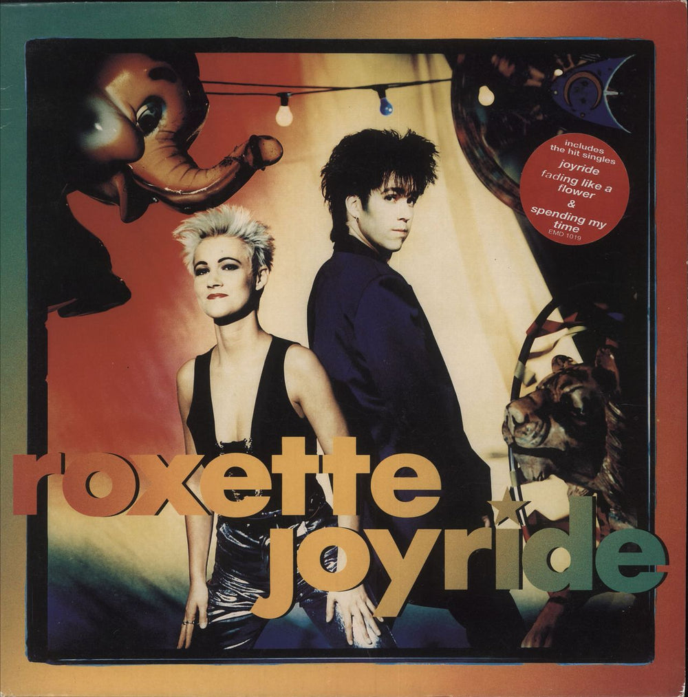 Roxette Joyride - Stickered UK vinyl LP album (LP record) EMD1019