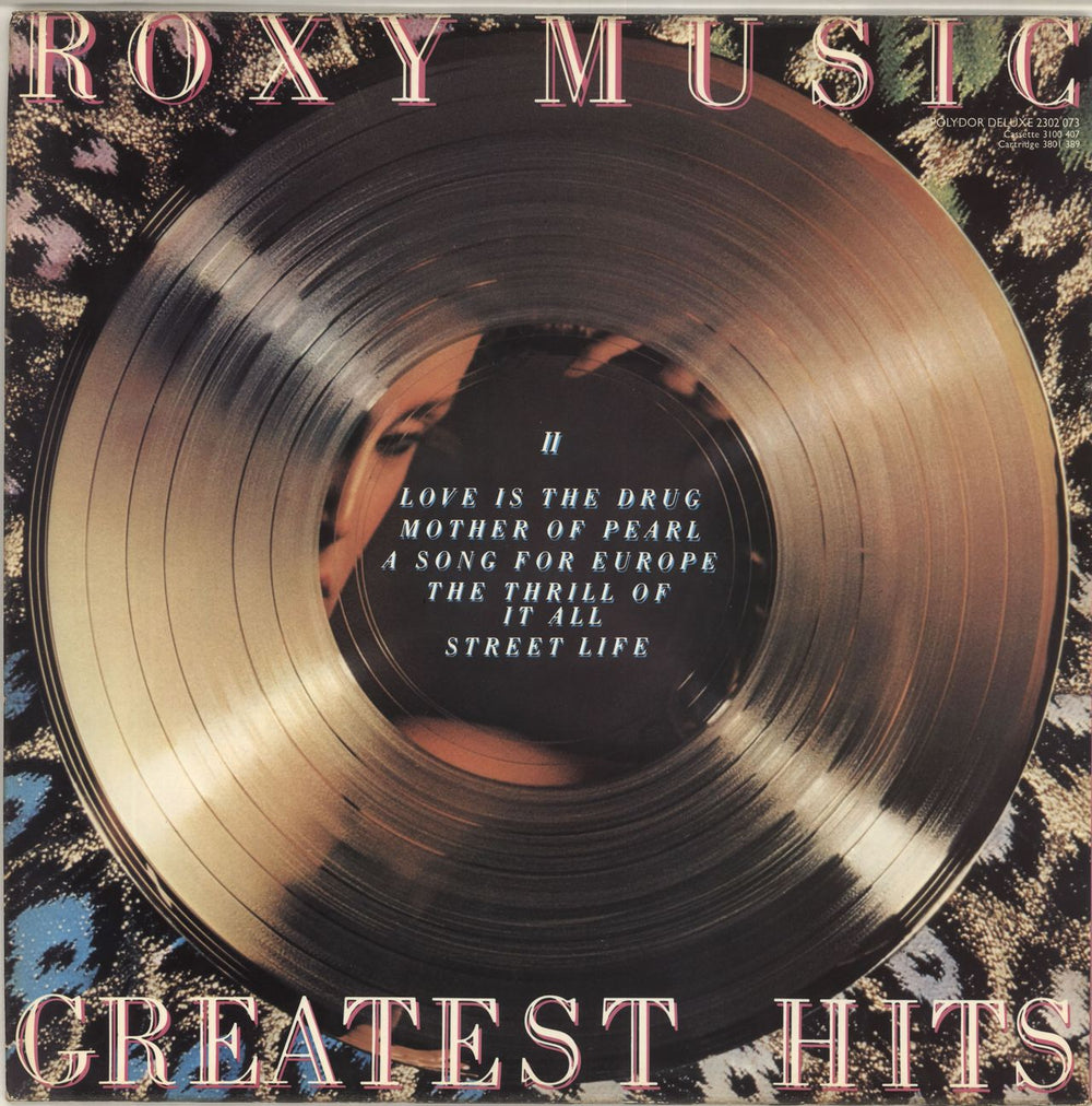 Roxy Music Greatest Hits Irish vinyl LP album (LP record)