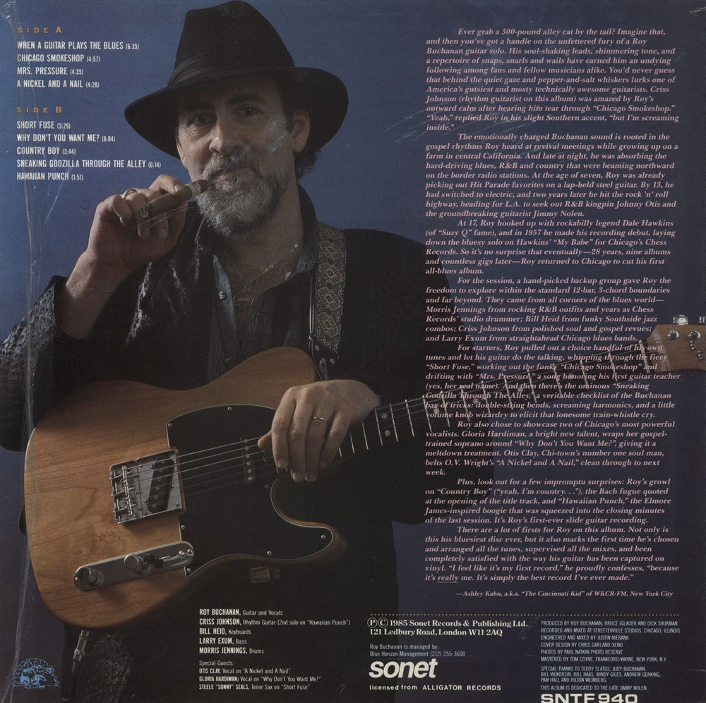 Roy Buchanan When A Guitar Plays The Blues UK vinyl LP album (LP record)