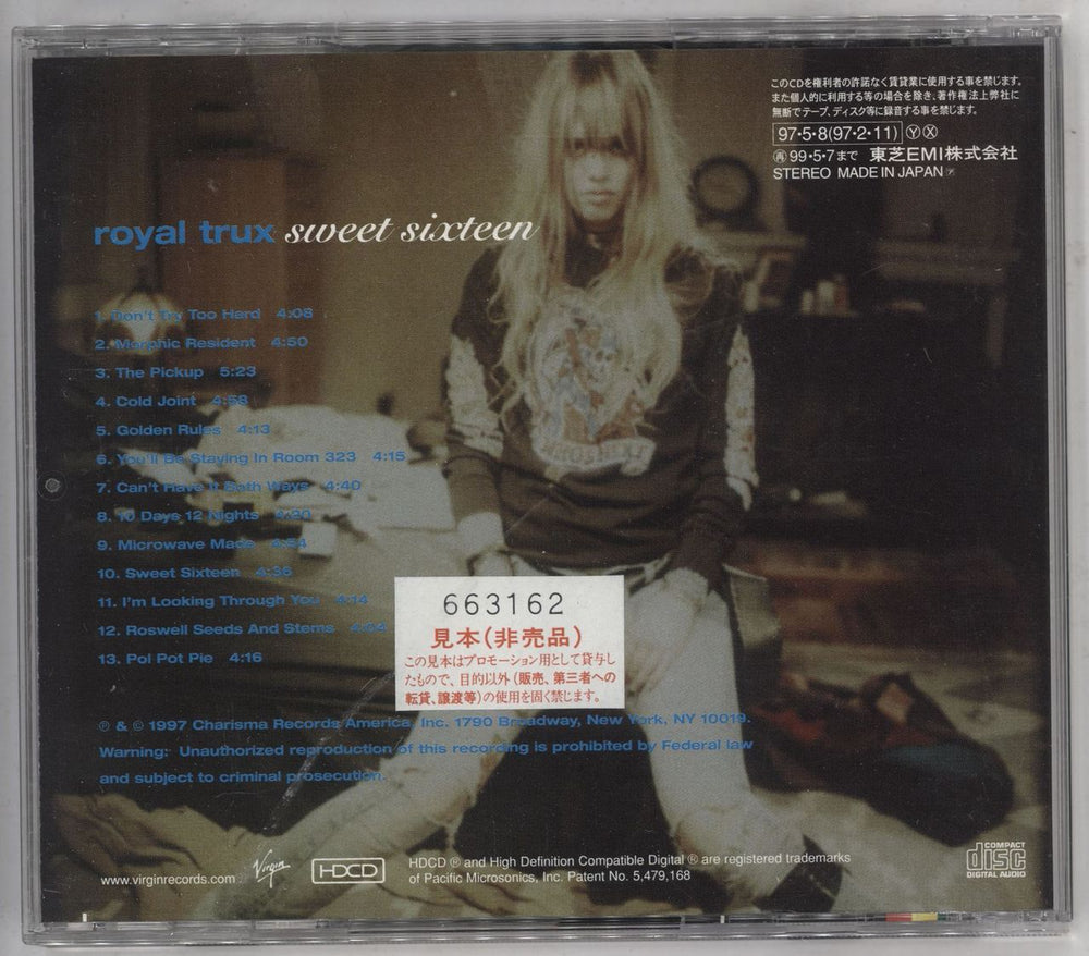 Royal Trux Sweet Sixteen + Obi Japanese Promo CD album (CDLP) 4988006729490