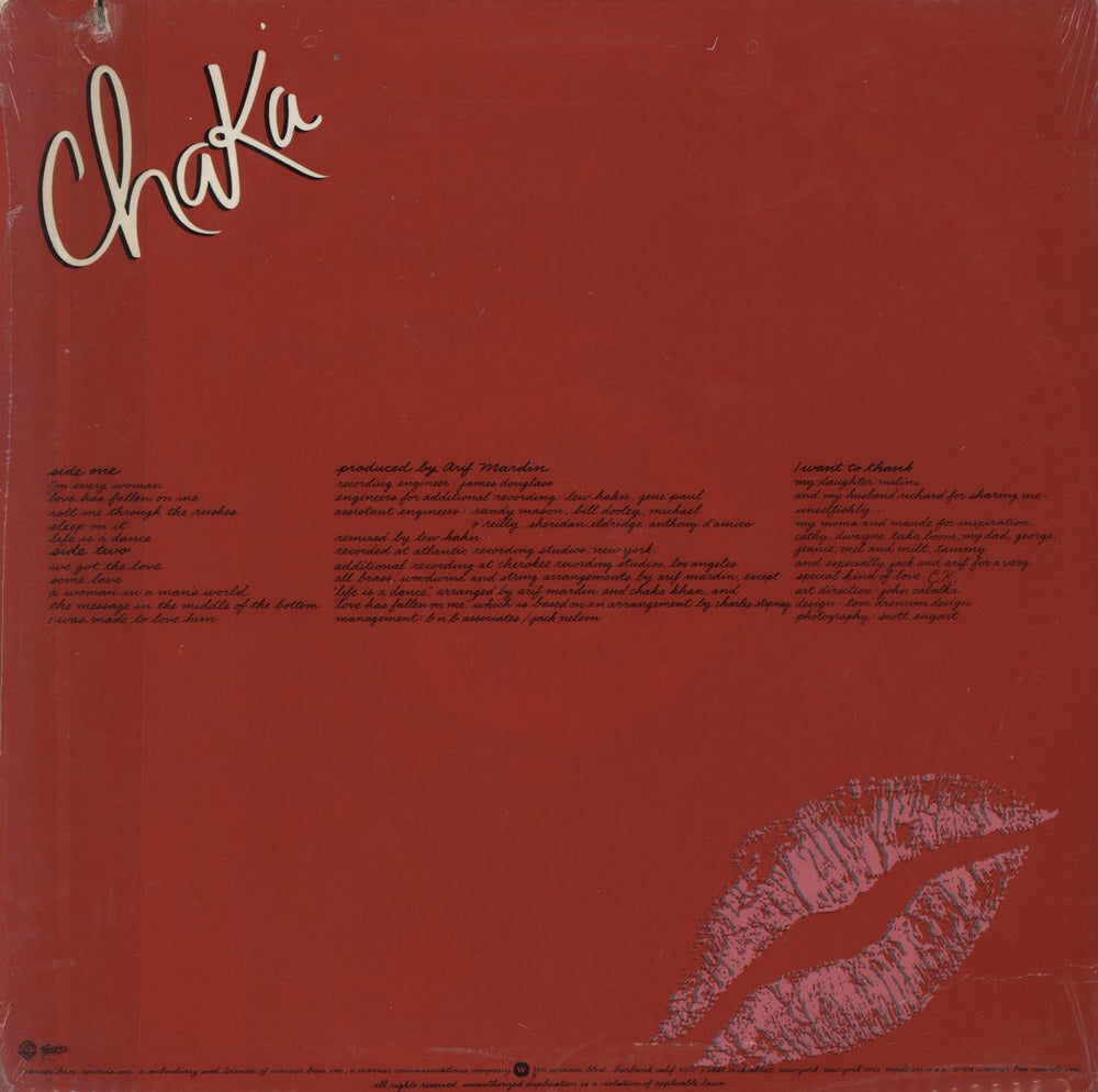 Rufus & Chaka Khan Chaka - stickered shrink US vinyl LP album (LP record)