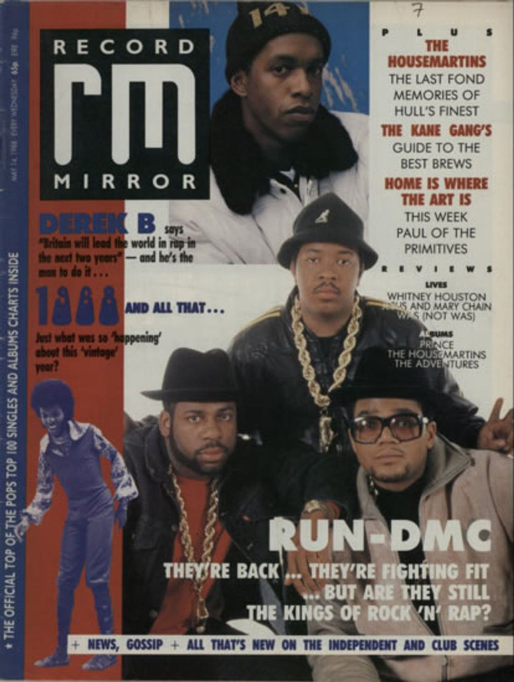 Run DMC Record Mirror UK magazine 14 MAY 1988
