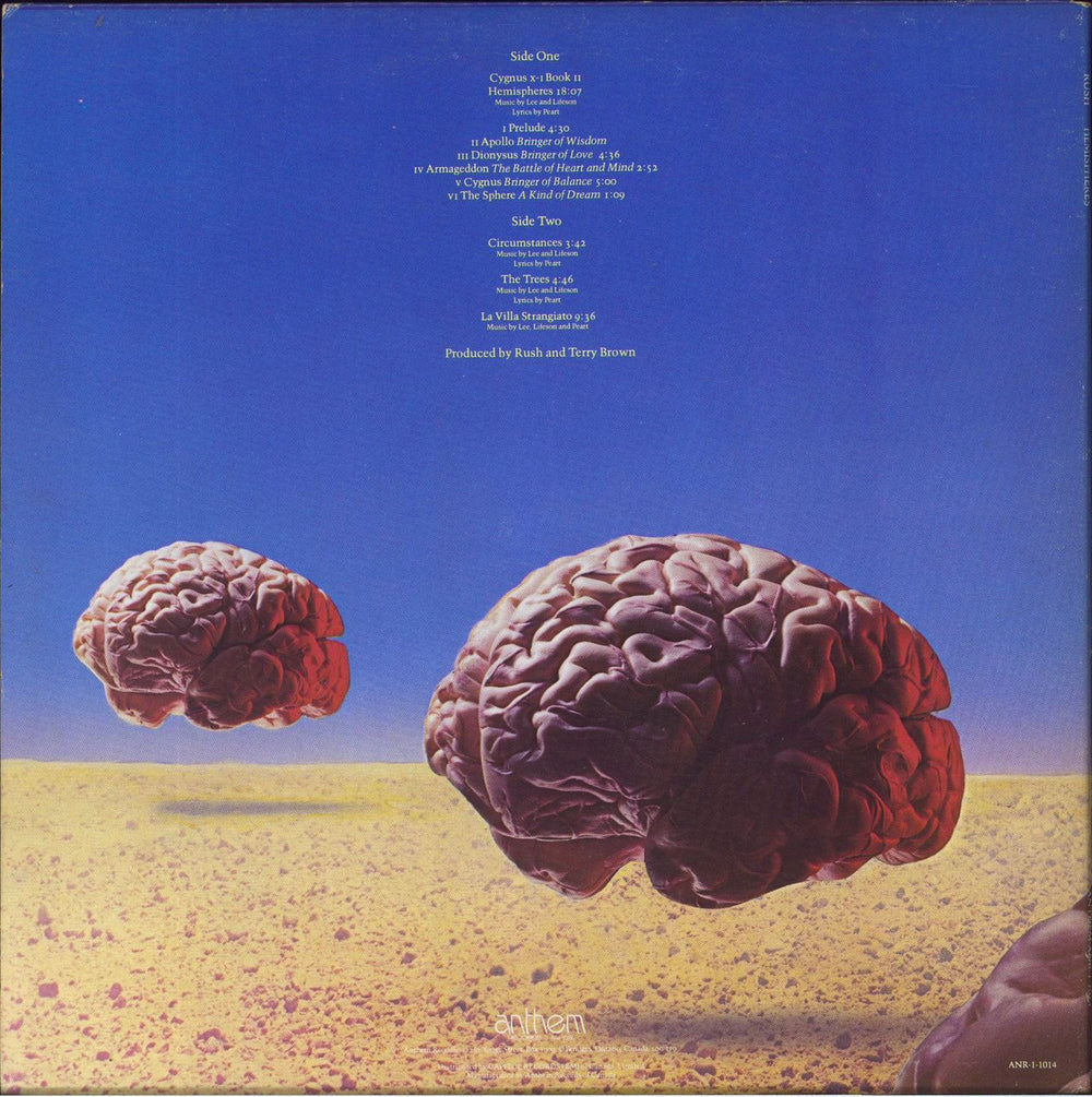 Rush Hemispheres - 1st + Poster Canadian vinyl LP album (LP record)