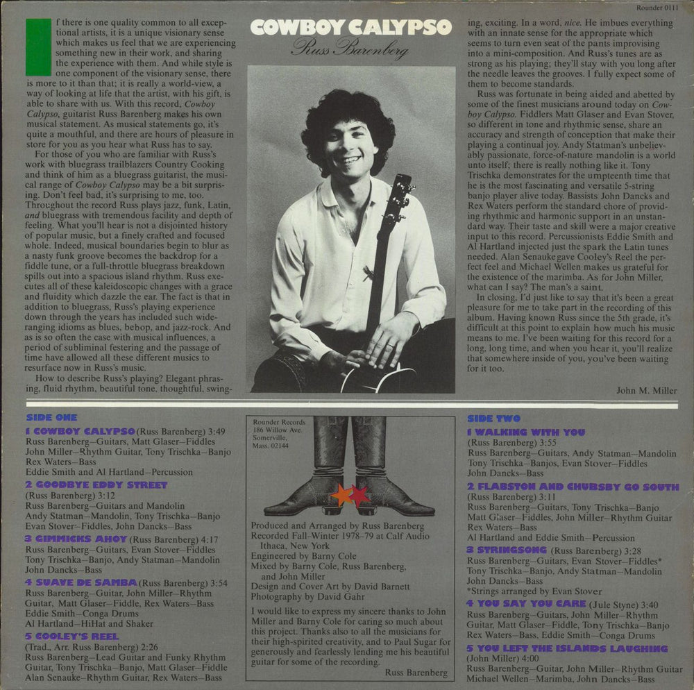 Russ Barenberg Cowboy Calypso US vinyl LP album (LP record)