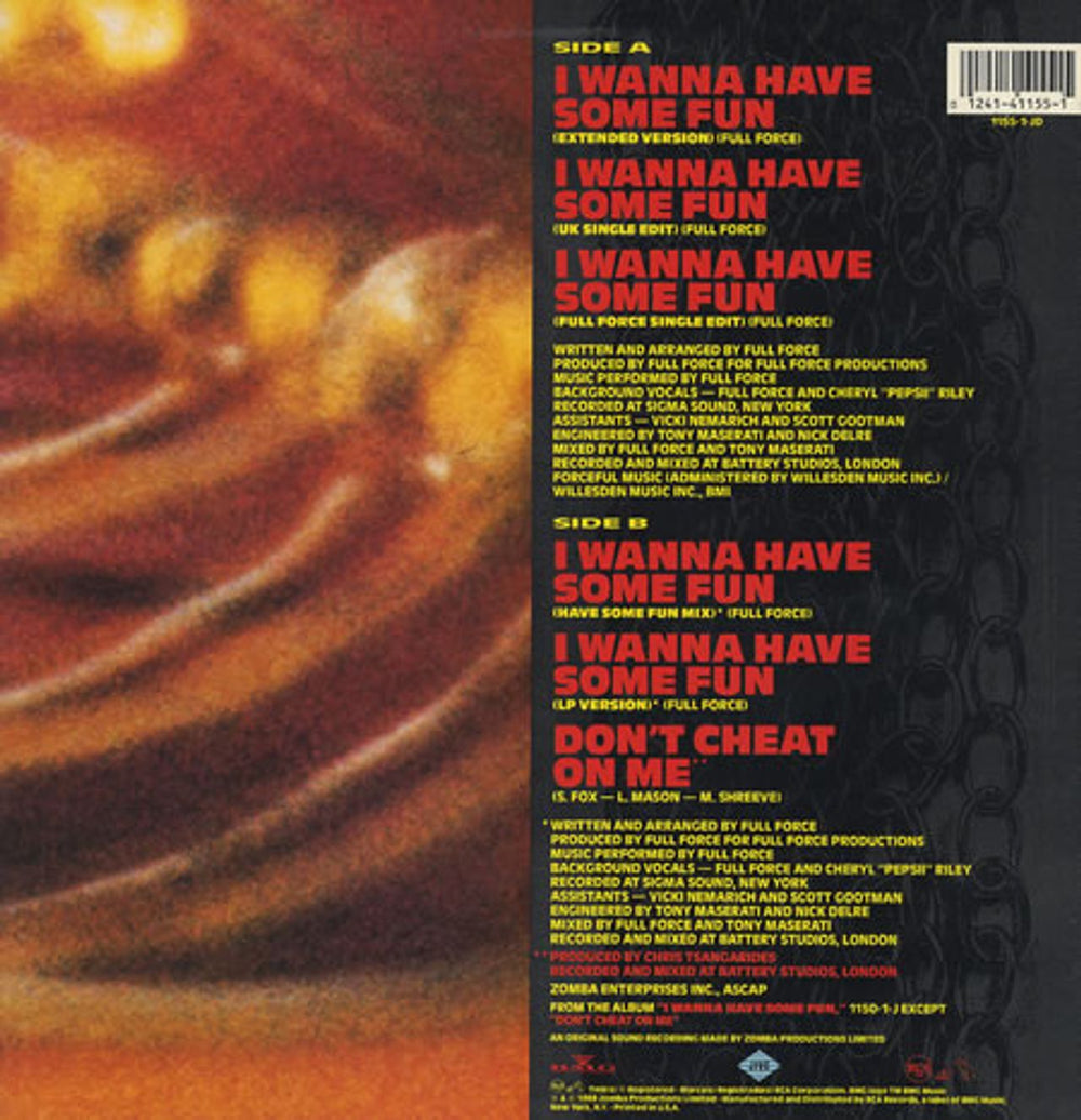 Samantha Fox I Wanna Have Some Fun US 12" vinyl single (12 inch record / Maxi-single) FOX12IW16090