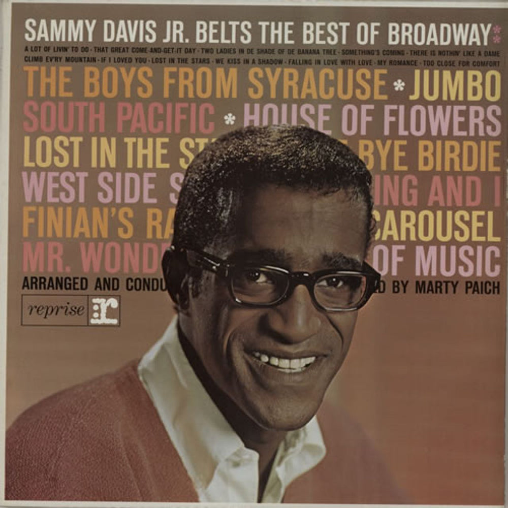 Sammy Davis Jr Belts The Best Of Broadway UK vinyl LP album (LP record) R2010