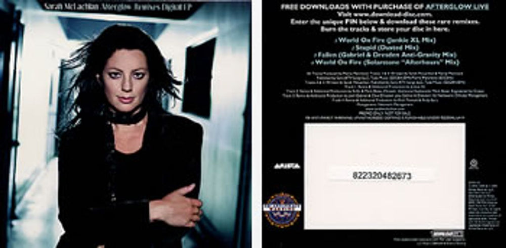 Sarah McLachlan Afterglow Remixes Digital EP US Promo memorabilia 67091-MJ