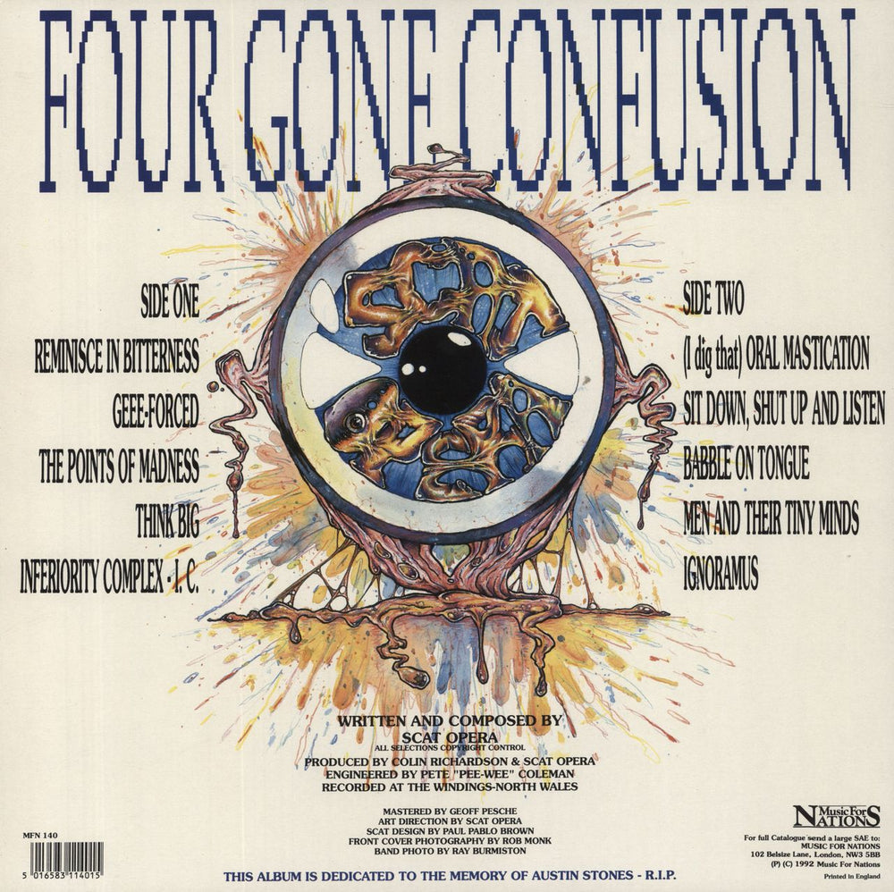 Scat Opera Four Gone Confusion UK vinyl LP album (LP record) 5016583114015