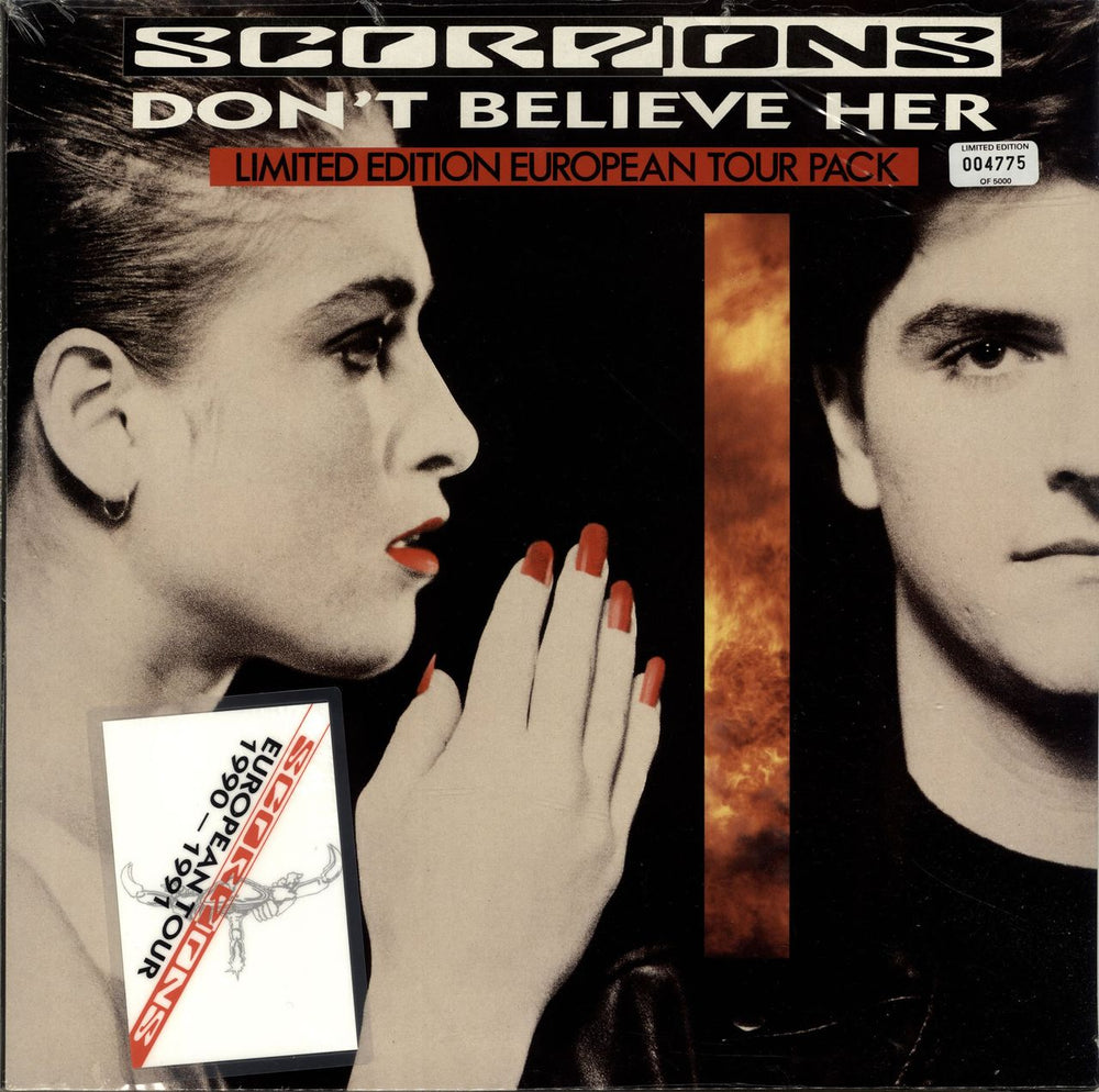 Scorpions Don't Believe Her - Tour Pack - Sealed UK 12" vinyl single (12 inch record / Maxi-single) VERXG52