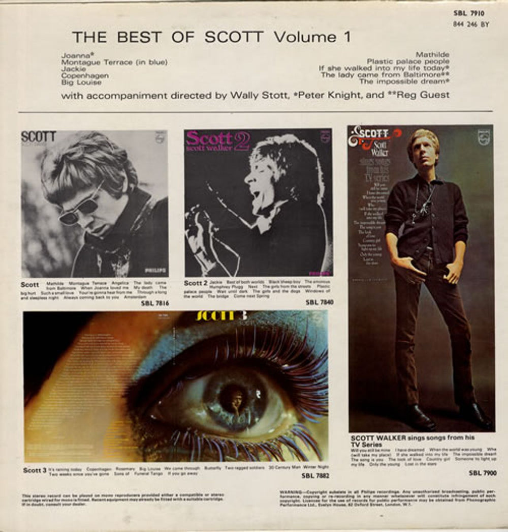 Scott Walker The Best Of Scott Volume 1 UK vinyl LP album (LP record) SWLLPTH330840