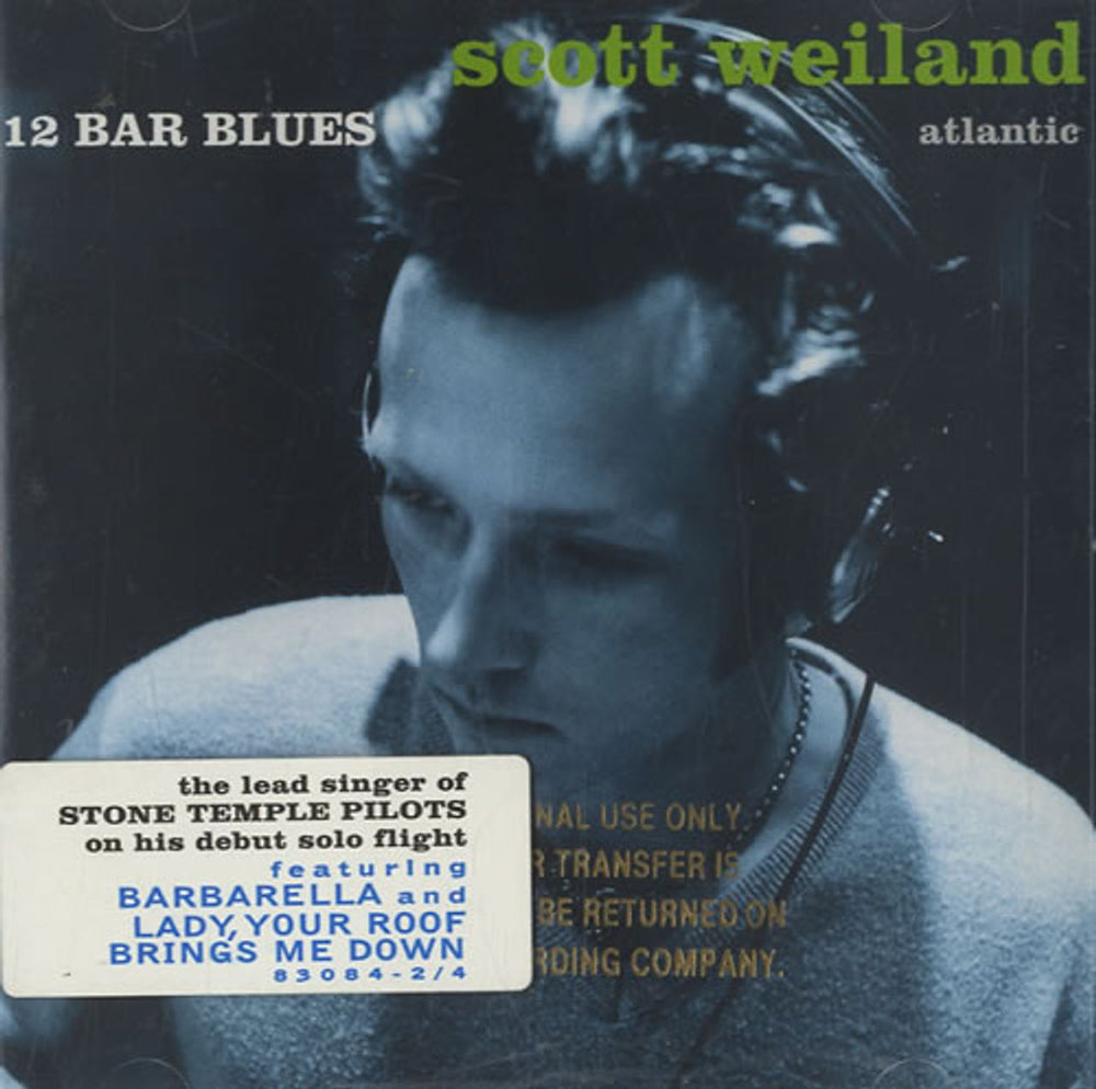 Scott Weiland 12 Bar Blues US Promo CD album (CDLP) 83084-2