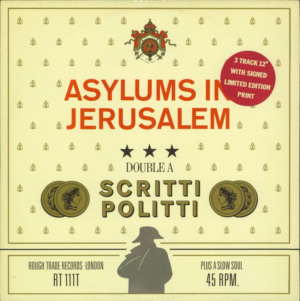 Scritti Politti Asylums In Jerusalem UK 12" vinyl single (12 inch record / Maxi-single) RT111T