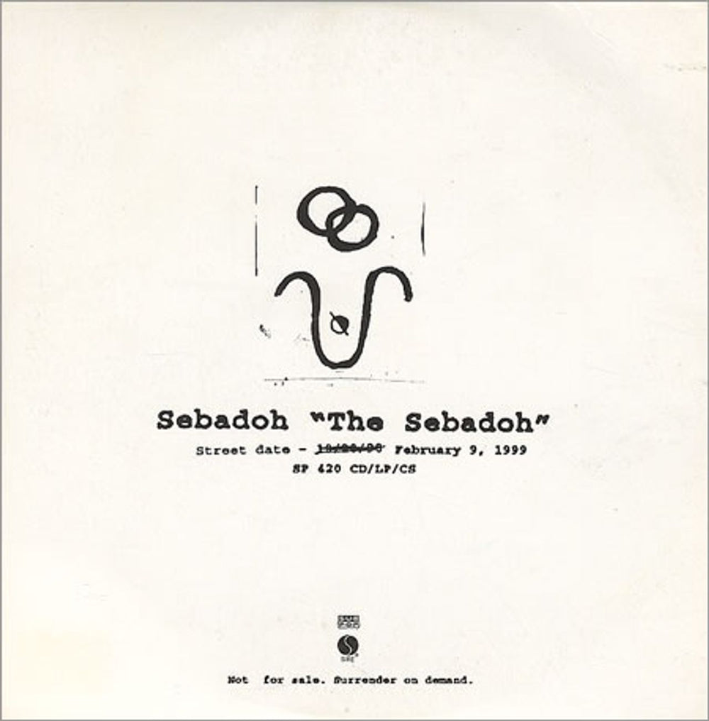 Sebadoh The Sebadoh US Promo CD album (CDLP) SP420