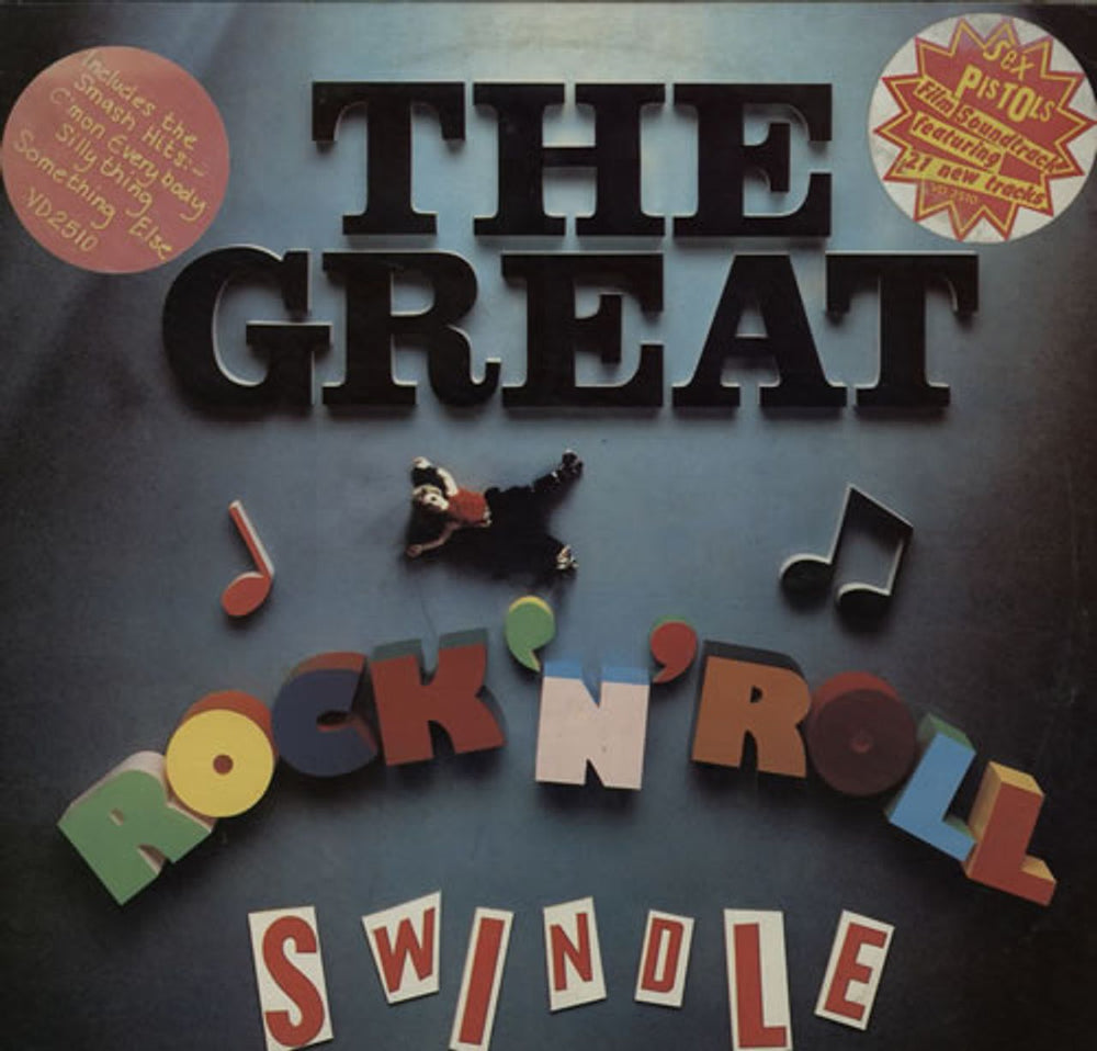 Sex Pistols The Great Rock 'N' Roll Swindle + Insert - 3 Stickers UK 2-LP vinyl record set (Double LP Album) VD2510