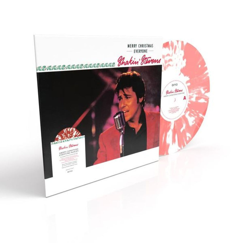 Shakin' Stevens Merry Christmas Everyone - Red & White Marble Vinyl - Sealed UK vinyl LP album (LP record) STVLPME799752