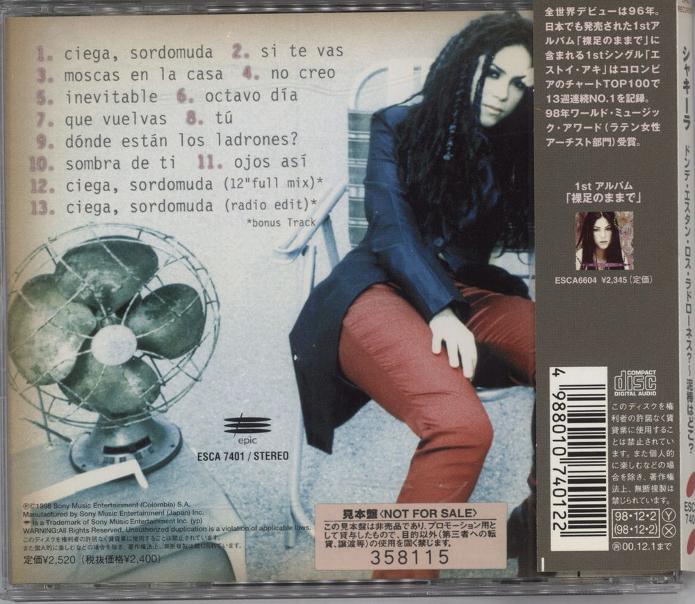 Shakira Donde Estan Los Ladrones? Japanese Promo CD album (CDLP) IKACDDO790599