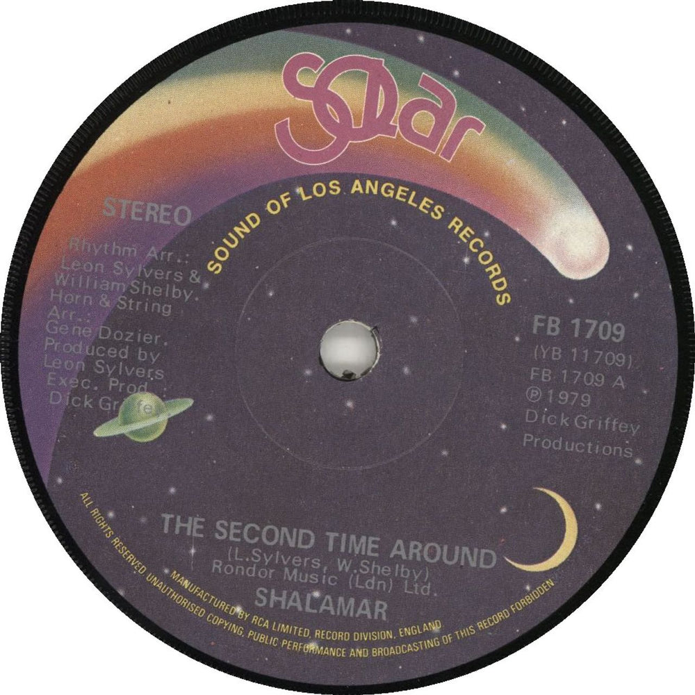 Shalamar The Second Time Around UK 7" vinyl single (7 inch record / 45) FB1709