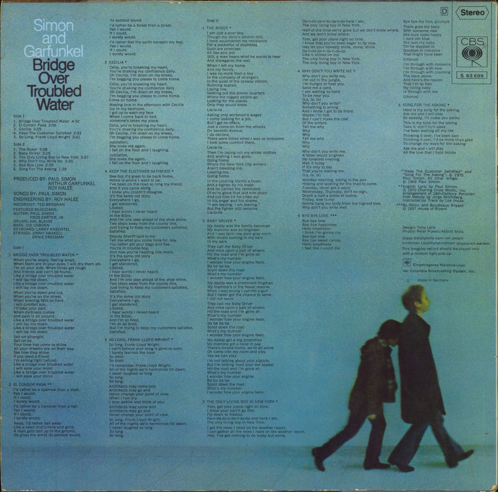 Simon & Garfunkel Bridge Over Troubled Water - hypestickered German vinyl LP album (LP record)