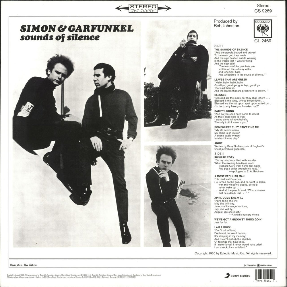 Simon & Garfunkel Sounds Of Silence - 180gm UK vinyl LP album (LP record) 190758749419