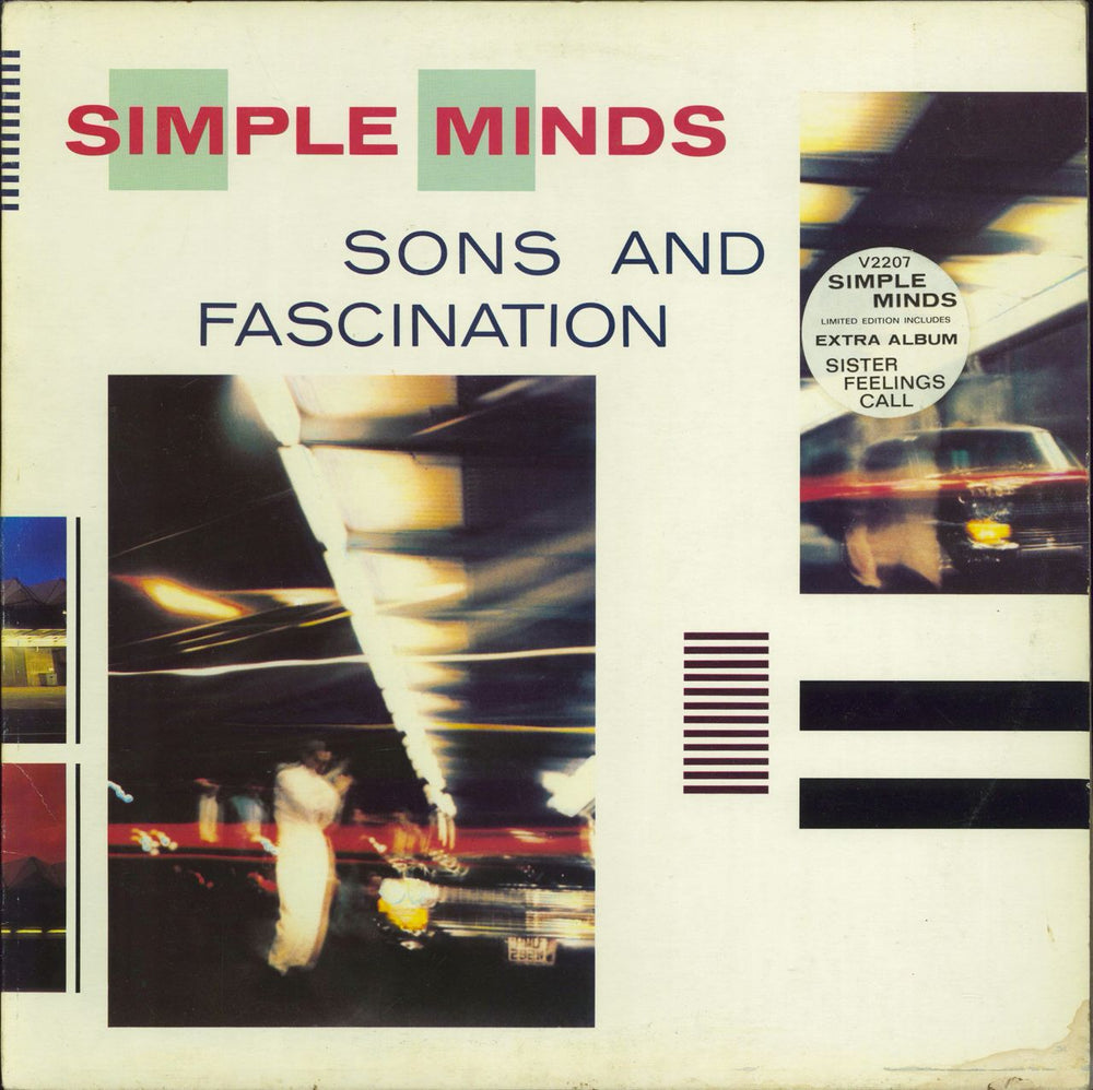 Simple Minds Sons And Fascination + Merch Insert UK vinyl LP album (LP record) V2207