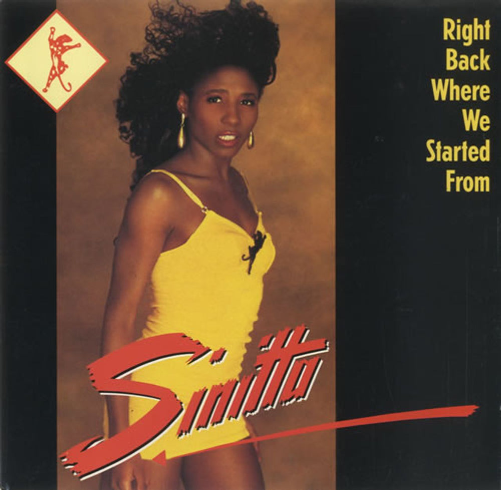 Sinitta Right Back Where We Started From Australian 7" vinyl single (7 inch record / 45) LS2063