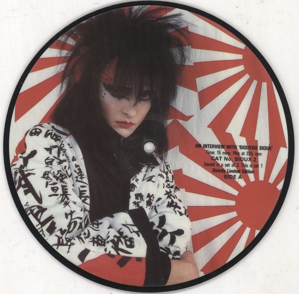 Siouxsie & The Banshees Interview - Part 1 UK 7" vinyl picture disc (7 inch picture disc single) SIOUX2